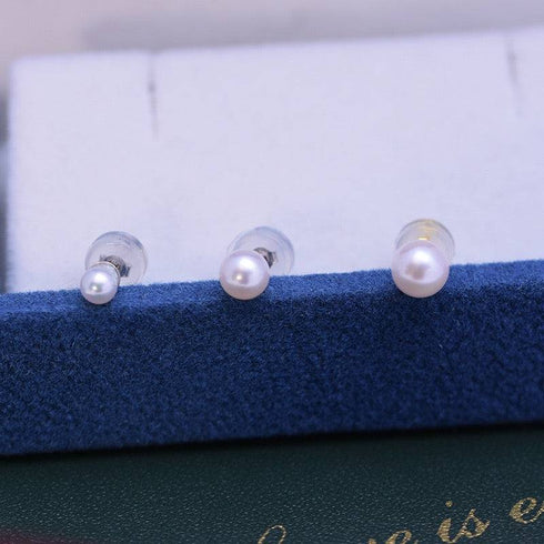 3-6mm Mini Akoya Pearl Button Stud Earrings - House Of Pearls